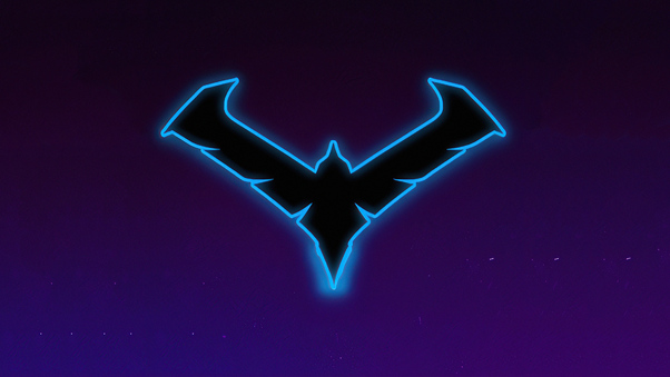 Nightwing Gotham Knights Minimal Logo 4k Wallpaper