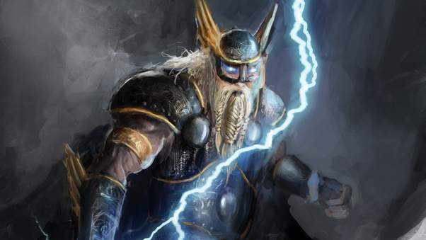 Norse God Of Lightning 4k Wallpaper