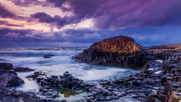 Northern Ireland Special Looking Rocks Coast Wallpaper