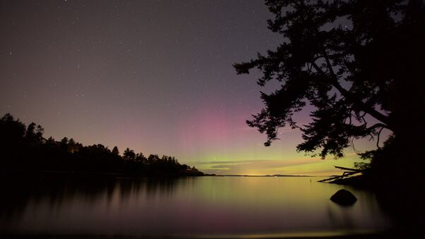 Northern Lights Lake Night Sky 5k Wallpaper