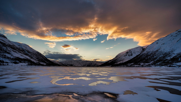 Norway Mountains Finnmark Clouds 5k Wallpaper