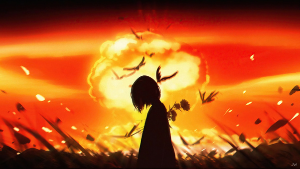 Nuclear Fungus Anime Girl Wallpaper