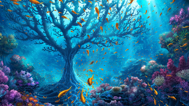 Ocean Tree Wallpaper