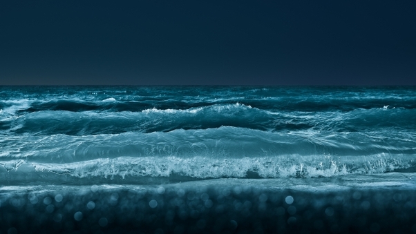 Ocean Waves At Night Wallpaper