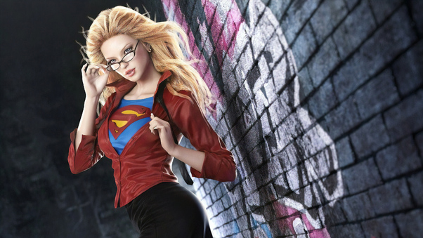 Office Supergirl Wallpaper