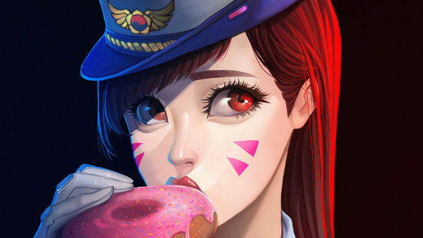 Officer Dva Donut Wallpaper