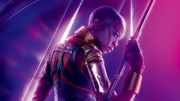Okoye In Avengers Infinity War 8k Poster Wallpaper