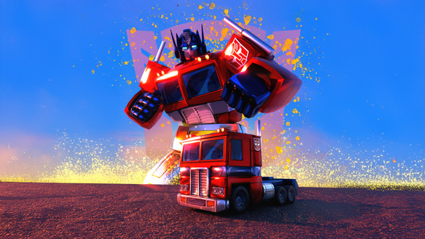 Optimus Prime Gear Up (2560x1024) Resolution Wallpaper