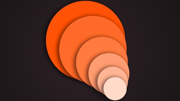 Orange Abstract Circle Geometry Wallpaper
