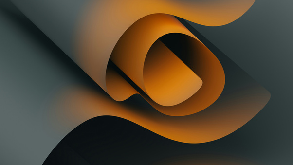 Orange And Black Folded Swirl (1280x720) Resolution Wallpaper