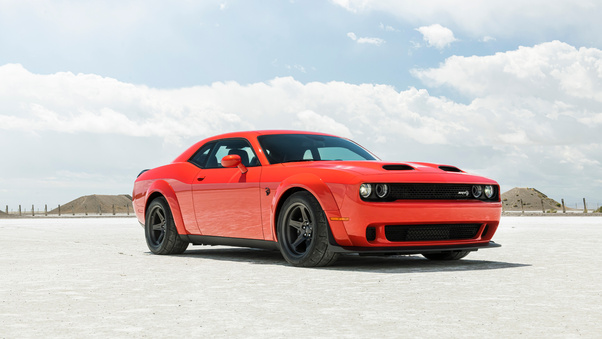 Orange Dodge Challenger 4k 2020 Wallpaper