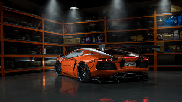 Orange Lamborghini 4k 2019 Wallpaper