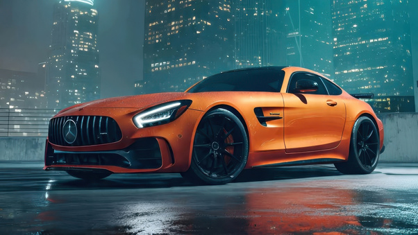 Orange Mercedes Benz Amg Gtr (3000x2000) Resolution Wallpaper