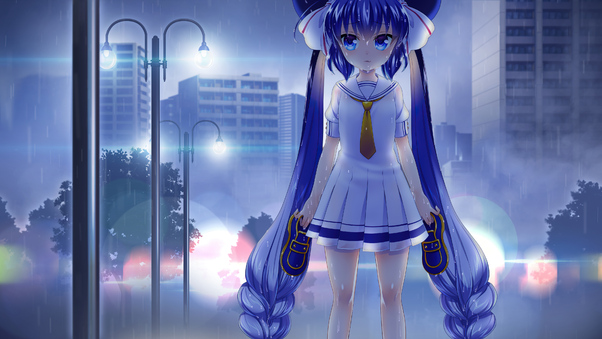 Otomachi Una Rainy Night Vocaloid Wallpaper