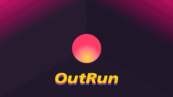 Outrun Typography Wallpaper