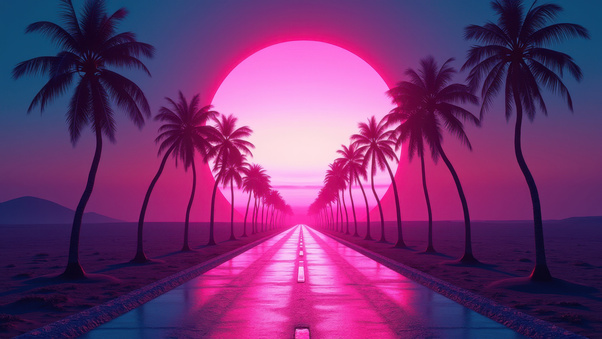 Palm Dreams 2086 Wallpaper