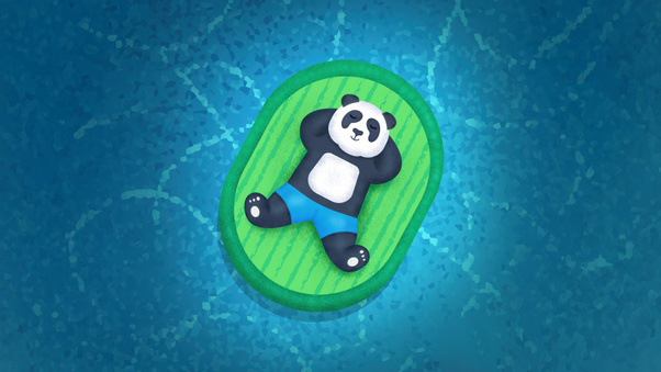 Panda Chill Mode (1336x768) Resolution Wallpaper