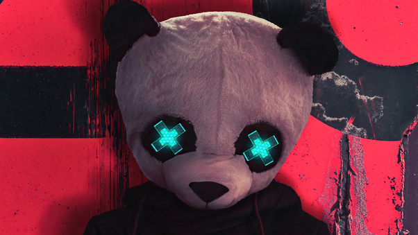 Panda Mask Boy Wallpaper