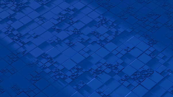 Pattern Of Squares Blue Background Wallpaper