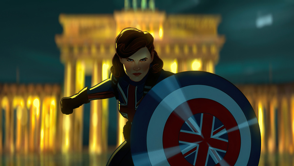 Peggy Carter As Captain America In What If Tv Series Wallpaper