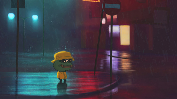 Pepe In The Rain Wallpaper