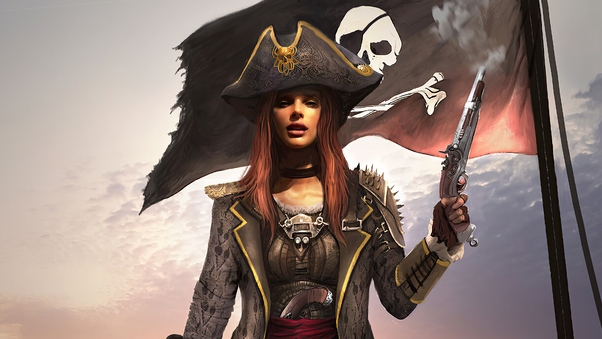 Pirate Girl 4k Wallpaper