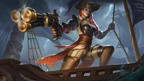 Pirate Girl With Gun 4k Wallpaper