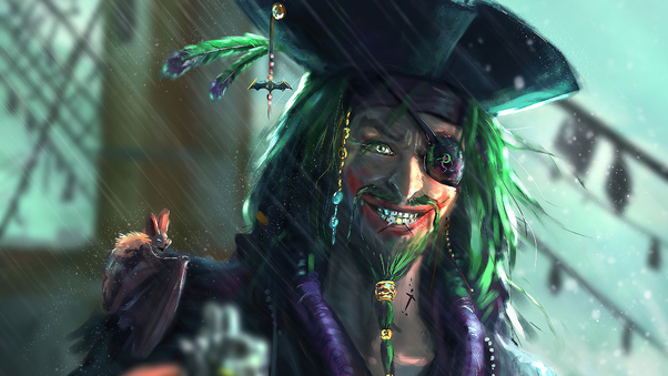 Pirate Joker 4k Wallpaper