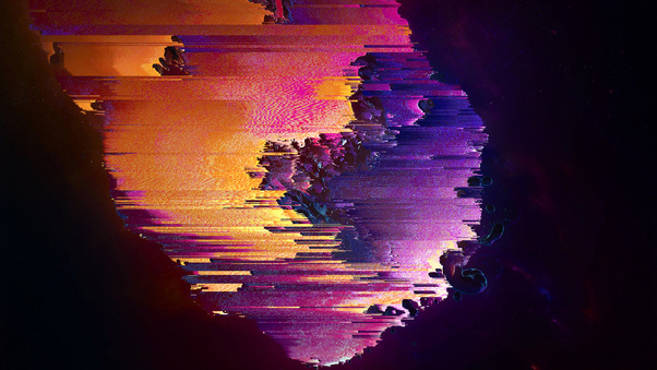 Pixels Glitch Abstract Wallpaper