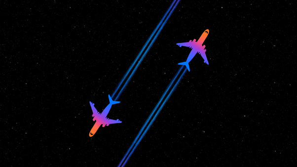 Planes Crossing Minimal 5k Wallpaper
