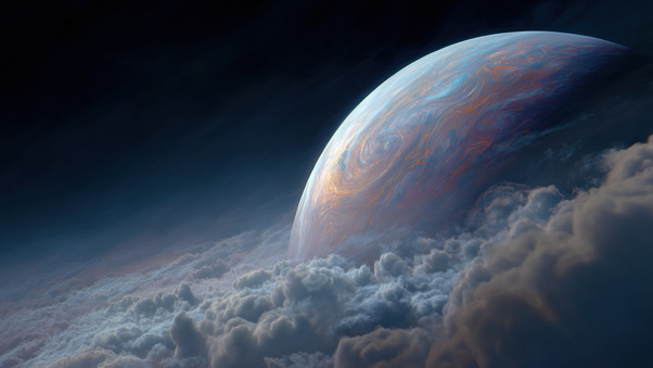 Planet In The Clouds (3000x2000) Resolution Wallpaper