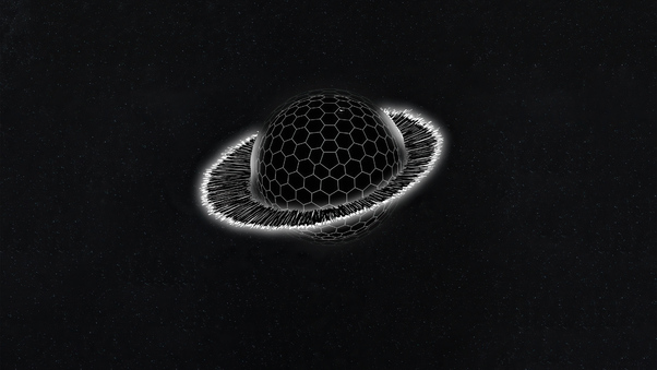 Planet Ring Monochrome Wallpaper