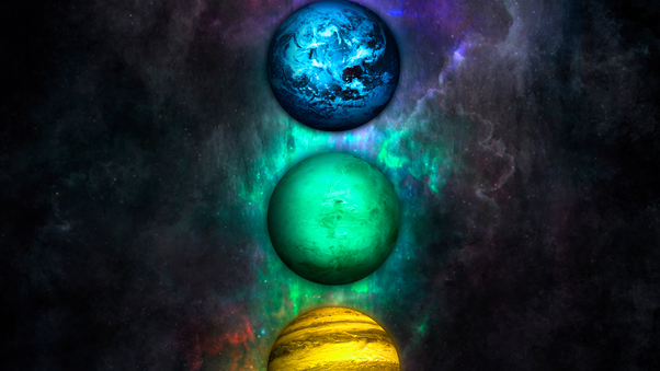 Planets Chakra 4k Wallpaper