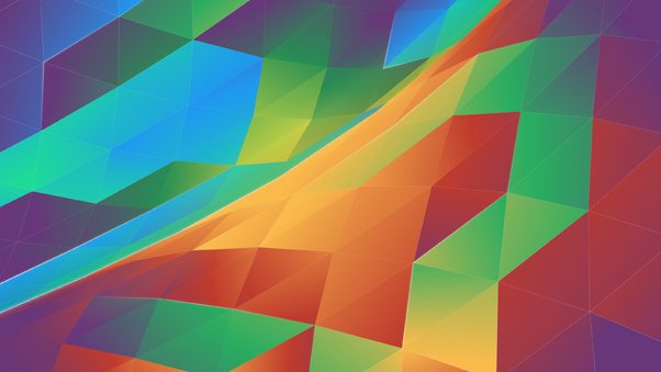 Plasma Colorfull Triangle 4k Wallpaper