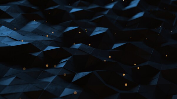 Polygon Art Geometry Blue Abstract 4k Wallpaper