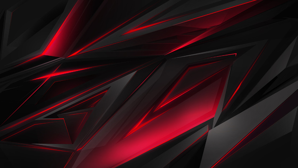 Polygonal Abstract Red Dark Background Wallpaper
