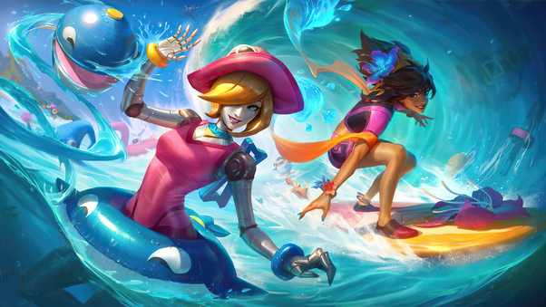Pool Party Orianna And Taliyah League Of Legends Wallpaper