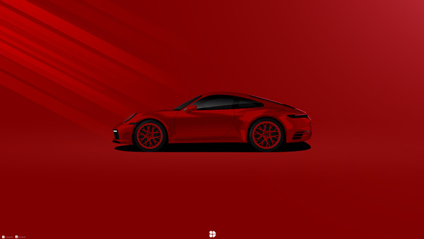 Porsche 911 Carrera 4s Illustration 5k Wallpaper