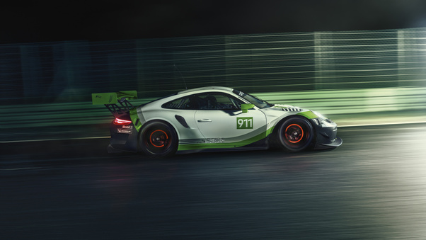 Porsche 911 GT3 R 2018 Side View Wallpaper