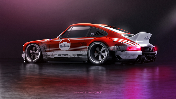 Porsche 911 Rear Art 4k Wallpaper