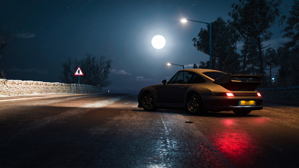 Porsche At Night Wallpaper