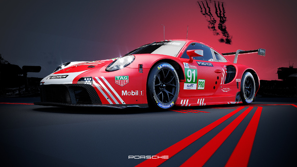 Porsche Gte Track Racing 4k Wallpaper