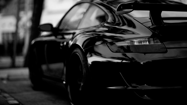 Porsche In Black Wallpaper