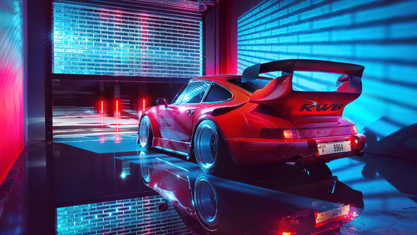 Porsche Red 4k Wallpaper