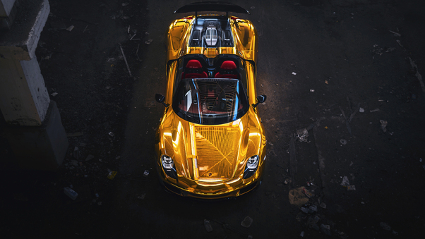 Porsche Spyder Gold Wallpaper