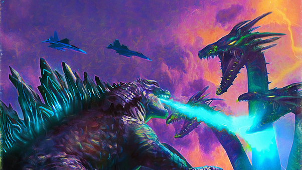 Poster Art Godzilla King Of The Monsters Wallpaper