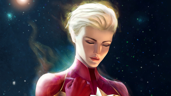 Powerful Captain Marvel 4k Wallpaper