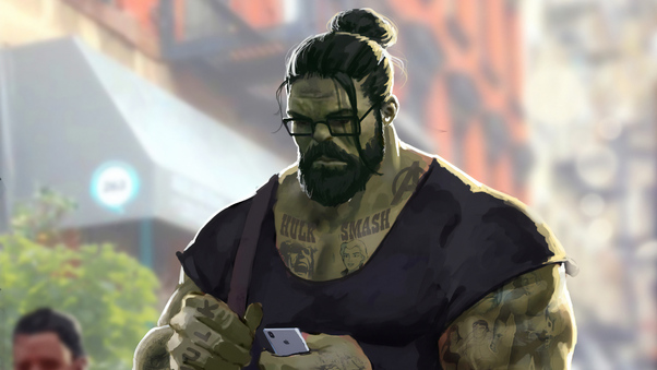 Professor Hulk Man Bun Wallpaper