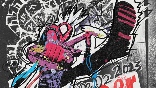 Punk Spider Man Across The Spider Verse Wallpaper