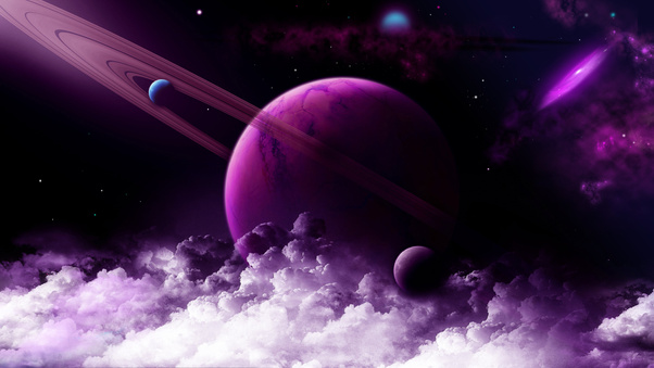 Purple Galaxy Digital Universe (3000x2000) Resolution Wallpaper